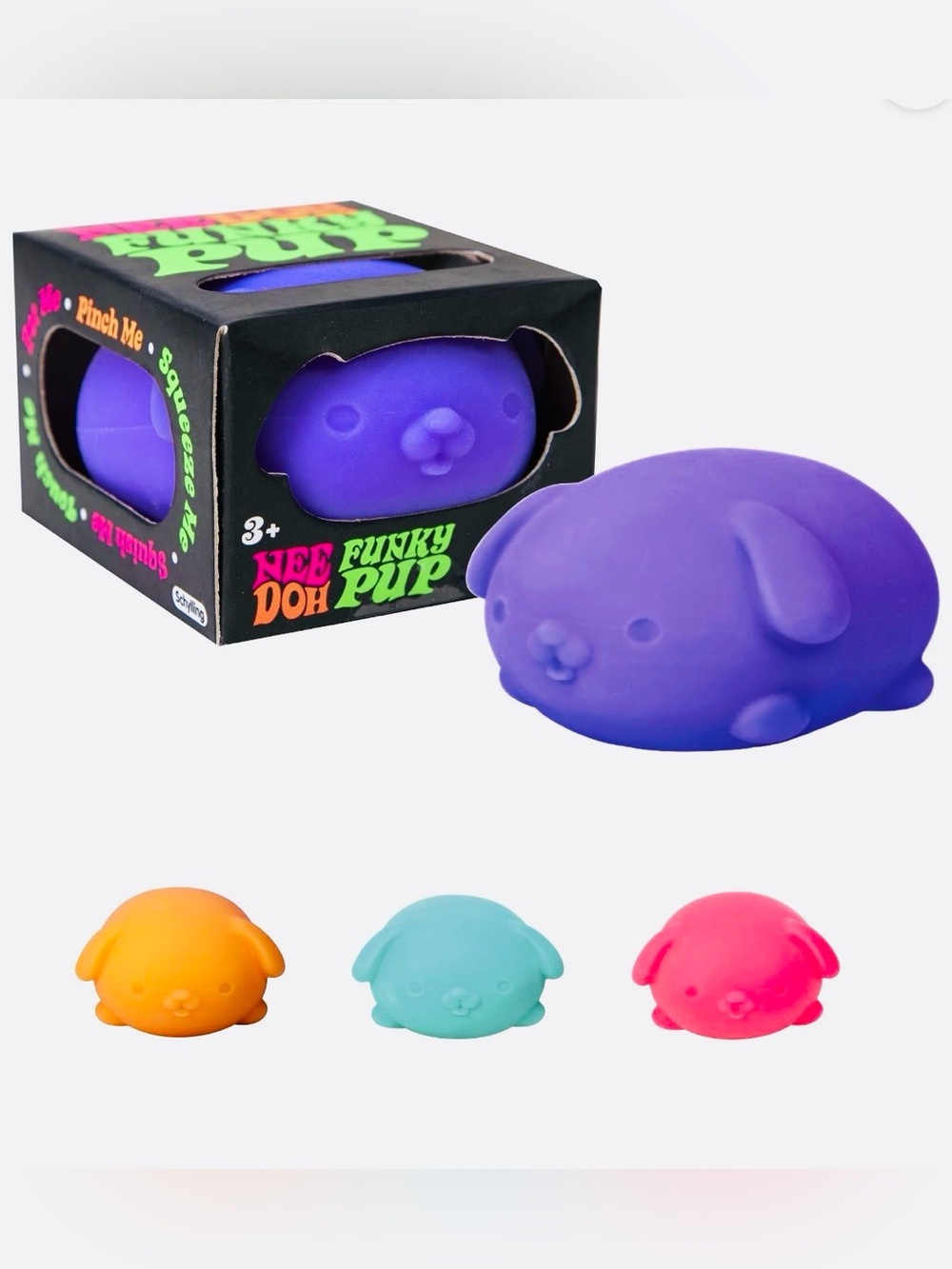 Authentic NEEDOH  “Funky Pup” Purple 💜 Soft Squishy Sensory Toy VIRAL New